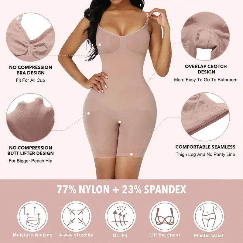 NECKBREEZE Women Waist Trainer Bodysuit